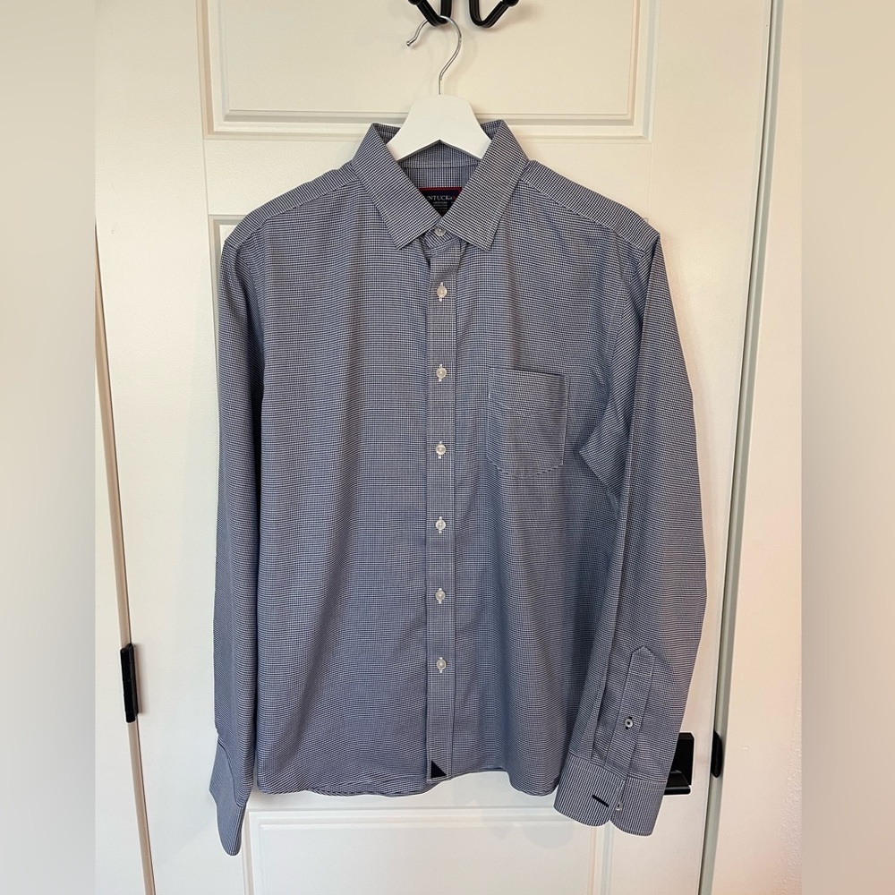 UNTUCKit Blue Patterned Long Sleeve Button Down Shirt Men’s Medium